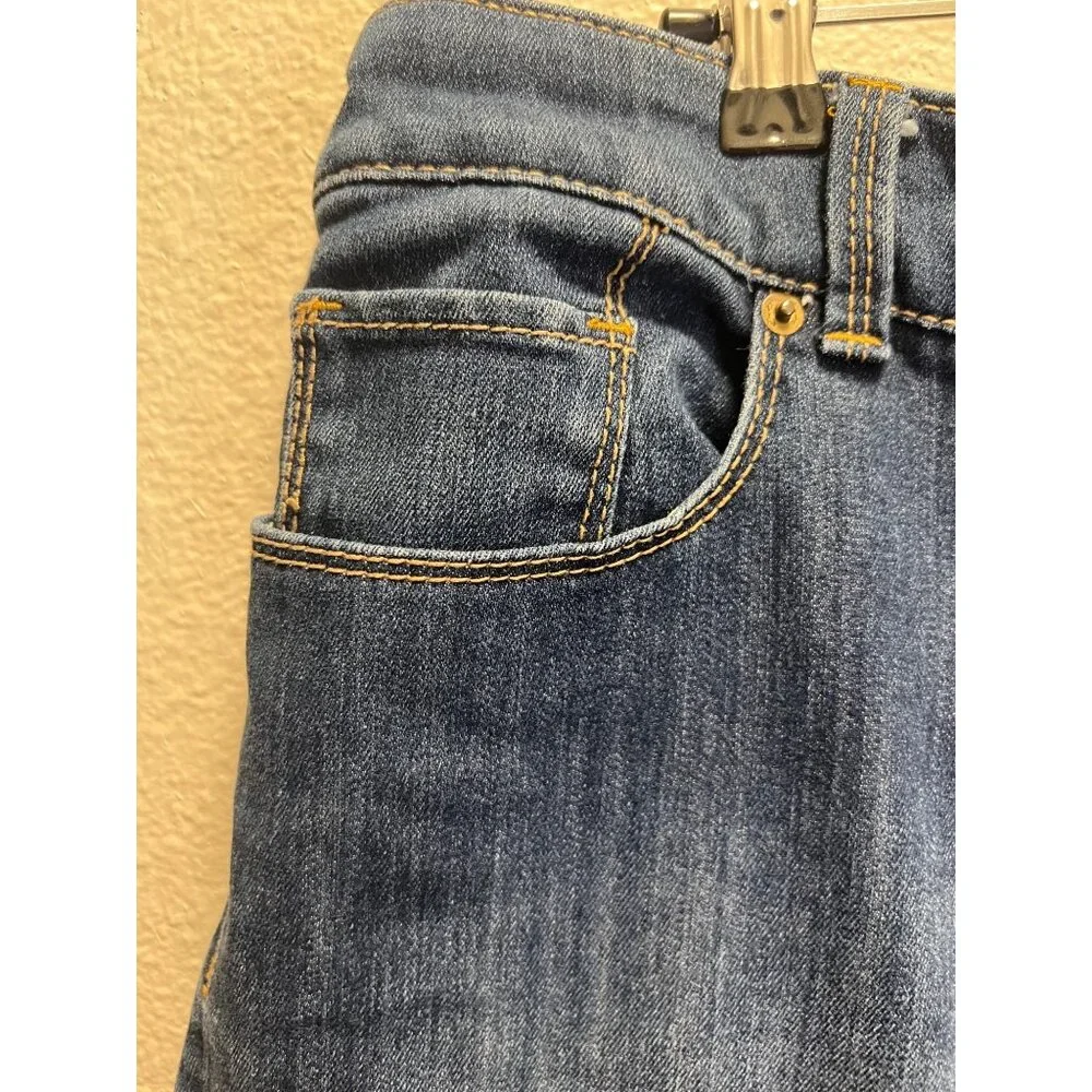 Seven7 Luxe Womens Blue Denim Jeans W/ Rhinestone Back Pockets Size 16 - Picture 6 of 7